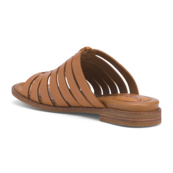 NEW Comfortiva Dasya Slide Sandals - Leather in Luggage For Women 253 3M2 - Picture 3 of 4